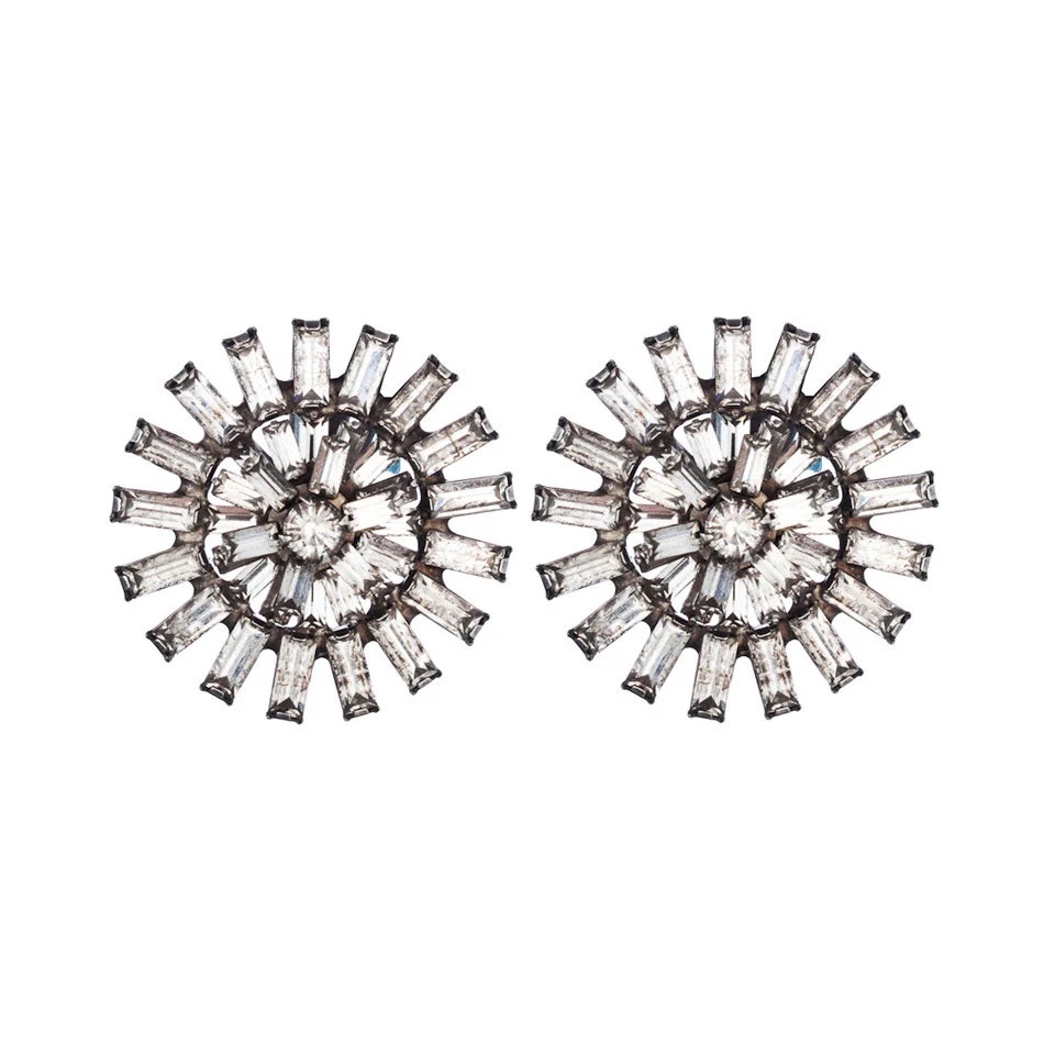 Dannijo Women's Silver Crystal Garbo Earrings One Size — image 6 of 7